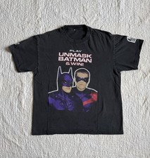 Vintage 1997 Batman And Robin DC Comics Front And Back Black Graphic Tshirt picture