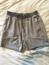 Men's Lululemon At Ease Grey Shorts Drawstring with Pockets - M Large picture