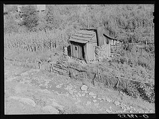 Mountain Cabin,near Hyden,Leslie County,Kentucky,KY,Marion Post Wolcott,FSA picture