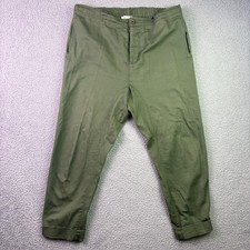 Xirena Pants Womens Large Green Tapered Cuffed Button Fly picture