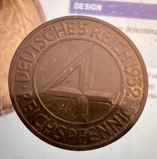 Germany 1932-F 4 Reichpfennig Brown Unc picture