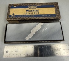 Vintage Norton WB6 Washita Stone Unused In Box 1950s Sharpening Arkansas picture