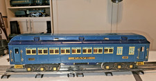 NICE ORIGINAL LIONEL 420 FAYE BLUE COMET CAR WITH RARE VESTABULE DK BLUE BELLOWS picture