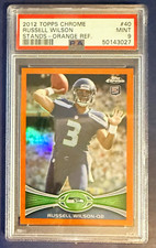 Topps 2012 Topps Chrome Russell Wilson #40 Stands Orange Refractor PSA 9 picture