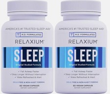 2 Packs Relaxium Sleep Natural Dietary Supplement for Better Sleep 120 Capsules picture