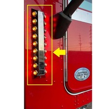 Universal UnderMirror Light Bars 18 Light Holes 3/4 inch per side BARS ONLY Pair picture