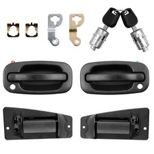 4X Exterior Door Handles w/ Lock Cylinder For 99-2007 Chevy Silverado GMC Sierra picture