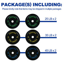 Olympic Bumper Plate Weight Set 100 to 370 LBS 2 Inch Barbell Plates picture