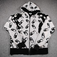 Kidrobot Mens 2XL Pills Hoodie White Black All Over Print Limited Edition picture