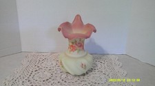 Fenton Burmese HP & Artist Signed Decorated Roses 7