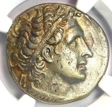 Ptolemy XII Silver AR Tetradrachm Ptolemaic Coin 80-51 BC - NGC Choice XF (EF) picture