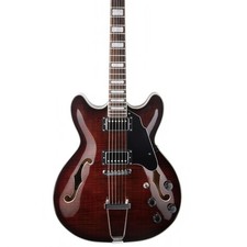 Grote Jazz 335 Semi-Hollow Electric Guitar, 6-string, Maple Neck (Brown) picture