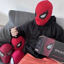 In Stock Miles Spider-Man 1:1 Scale Electronic Mask With Moving Glowing Eyes Rin picture