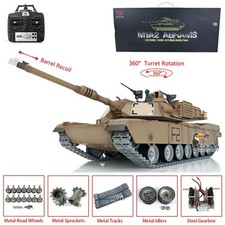 Henglong 1/16 Scale RC Tank 7.0 Customize 3918 Abrams 360° Turret Barrel Recoil picture