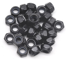 Cseao 60Pcs M6-1.0Mm Black Zinc Plated Nylock Nylon Inserted Hex Self Lock Nuts( picture