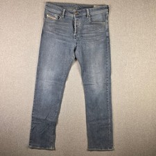 Diesel VIntage Buster Jeans Mens 34x30 Blue Medium Wash Stretch Regular Slim picture