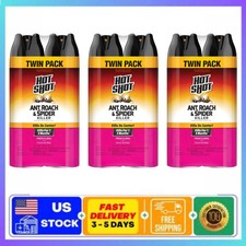 Hot Shot Ant, Roach & Spider Killer Fresh Floral Scent 17.5 oz Spray 6-Pack New picture