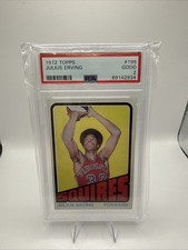 1972-73 Topps Julius Erving Dr J Rookie #195 PSA 2 Good Virginia Squires HOF RC picture
