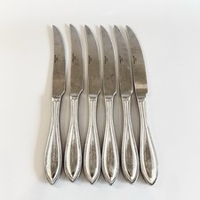 6 Wallace Stainless Flatware American Tradition STEAK Knives Bead Knives Set 6 picture