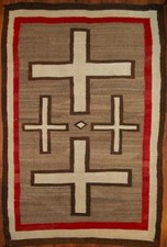 Antique Two Grey Hill Rug 6×9 Ft Native American Style Southwest Navajo Wool Rug picture