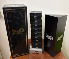 Jenga Onyx Edition - Hasbro Parker Brothers Complete Stacking Game 2008 picture