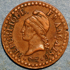 France Republice uncentime Lan 6.A 1797-1798 picture