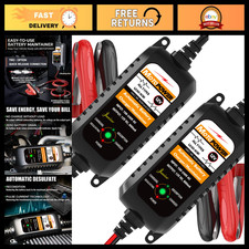 12V 800mA Automatic Battery Charger Maintainer - 2-Pack, Smart Charging Solution picture