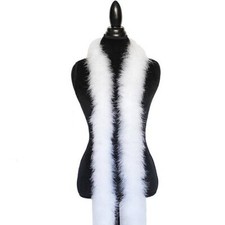 White 30 Gram Marabou Feather Boa 6 Feet Long Crafting Sewing Trim Wedding picture