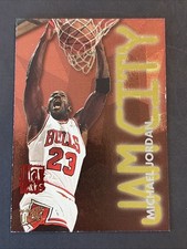 1995-96 Fleer Ultra Hot Packs Michael Jordan Jam City NBA Insert Bulls GOAT🔥 picture