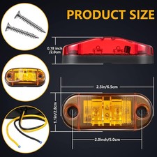 Amber Red LED Trailer Marker Lights 2.5 Inch Amber Red LED Trailer Side Marker picture