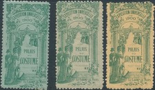 BS Stamp Label France Exposition 1900 Poster Cinderella Palais Costume Paris MNH picture