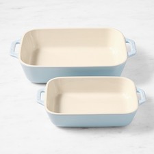 Staub Stoneware Rectangular Baking Dishes, Blue (Set of 2) picture