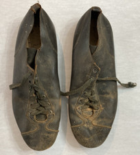 Vintage 1930's - 1950’s Baseball Football Cleats Leather Metal Cleats Brand? picture