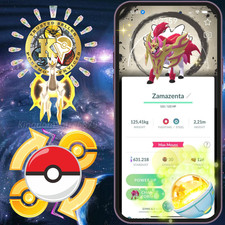 Pokémon —GO— Shiny Zamazenta Crowned—Background—GO Fest 2026—P.T.C—TRADE—Digital picture