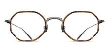 New Matsuda M3086-I AS-TOT Hexagonal Silver-Tortoise 45 mm Eyeglasses Frame picture