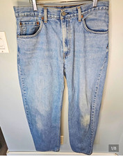 Levi's 550 Relaxed Fit Light Wash Blue Denim Jeans 33x32 100% cotton picture