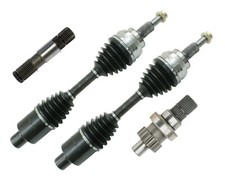 Full Set 2 Front CV Axles + 2 Intermediate Stub Shafts 2006-2010 Dodge Ram 1500 picture