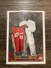 2003 Topps LeBron James RC #221 Draft Pick Holding Jersey Cavaliers 23 picture