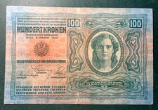 AUSTRIA  1919 old date 1912  100 KRONEN  Cirulated   P-56    picture