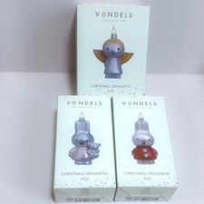 Miffy Vondels Glass Christmas Ornament 3pc Set Dick Bruna Netherlands New picture