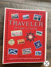 Vintage Worldwide Stamp Album Collection 1940s-1970s Used Stamps Many Countries picture