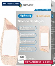Hysimedy Silicone Bandages for Sensitive Skin 1.63x4 Inch Painless Removal picture