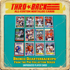 THROBACK custom Football 12-Card SET Denver Broncos Backup QBs Kubiak Weese picture