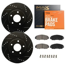 Front Drilled Slotted Rotors + Pads for Chevy Silverado 1500 GMC Sierra 1500 picture