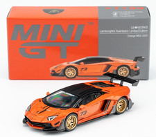 Mini GT 1133 1/64 LB Works Lamborghini Aventador Orange MDX 2025 Diecast Model picture