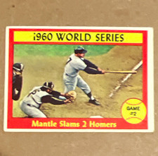 Topps 1961 Topps Mickey Mantle New York Yankees #307 World Series Slams 2 picture