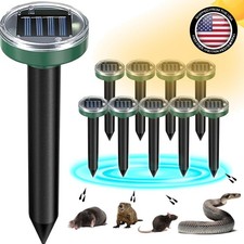 Eco-Friendly Solar Mole Repellent 10-Pack - Ultrasonic Pest Control Solution picture