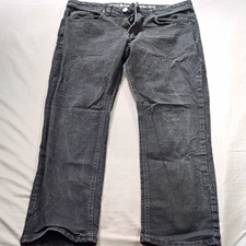 Buffalo David Bitton Men's Slim Straight Dark Wash Stretch Jeans Black picture