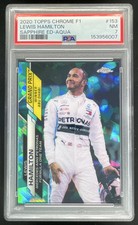 2020 Topps Chrome Sapphire Formula 1 Aqua #153 Lewis Hamilton /99 PSA 7 picture