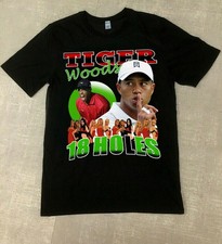 NEW Tiger woods 18 holes Cotton Black Men S-234XL T-shirt picture
